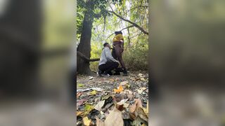 Bi-racial Risky HUMID PUBLIC Intercourse On The Chisel Trails! OUTSIDE INTERNAL CUMSHOT BREEDING!