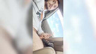 I got caught risky jerk off in public