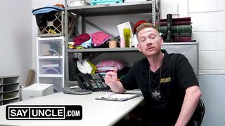 Gay-for-pay Security Gaurd Attempts Brody Kayman’s Monster Trouser snake ~ Youngster Vs. Enormous Man rod