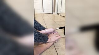 Footjob with grease on my OnlyFans