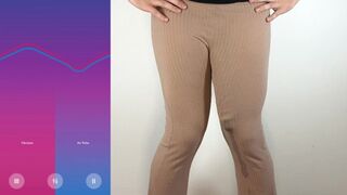 Yam-sized beefstick forearms-free-for-all cum-shot in trousers