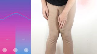 Yam-sized beefstick forearms-free-for-all cum-shot in trousers