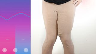 Yam-sized beefstick forearms-free-for-all cum-shot in trousers