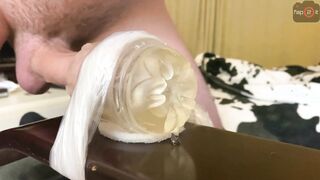 Mighty Stud Ejaculation while Porking Fleshlight with Squeals and Filthy Converse until Gigantic Cum shot - 4K