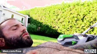 Men - Muscular Tattooed Man Markus Kage Fucks Benjamin Blues Ass Hard In The Yard