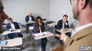 Mencom - Two students gets fucked by teacher