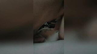 Rowan gets high cock-squeezing slot opened up by daddys immense schlong