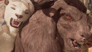 Thick Lion Spunks Inwards Minotaur Grok  (Wooly Homo Intercourse)  Naughty Life Furries