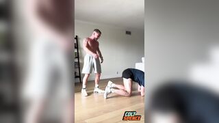 Sizzling Jock Colt Spence Punches, Ballbusts and Predominates Blinded Gimp SoleMateLA