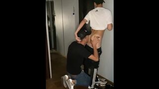 Rock-hard hump without a condom and spunk