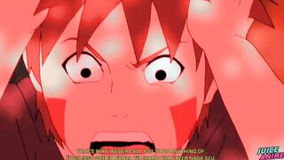 Round Choji Lets His Hetero Homies Naruto and Kiba Poke His Ample Bootie - Queer Bara Yaoi