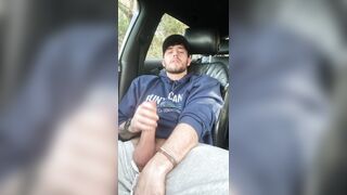 Pulling over to jack my monstrous weenie in the camper park