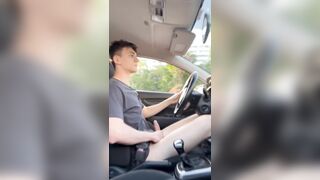 driving with rock hard penis