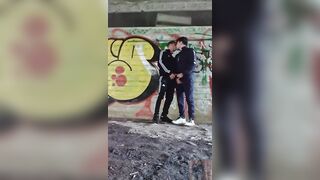 two insatiable queer fellows wanna pummel outdoors