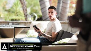 HETEROFLEXIBLE - Nasty Jock Caught Roomie Draining Off! Finishes Up Having His Backside Rock-hard Harsh Demolished