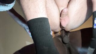 Jism Tart Takes two Fountains In His Arse & Likes It As It Dribbles Out