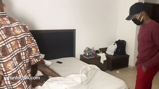 Called 2 Homosexual homies to boink him rock-hard