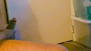 Friend caught stroking off