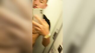 I was super-naughty on the flight , I couldnt wait any longer and I jacked in the douche of the plan