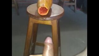 SANS A CONDOM RAVAGING WITH A PAPAYA (FRUIT FETISH)