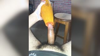 SANS A CONDOM RAVAGING WITH A PAPAYA (FRUIT FETISH)