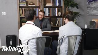 TWINKPOP - Dean Morgxn Thicke Wanks To Joey Mills Blowing Luke Connors Good-sized Spunk-pump