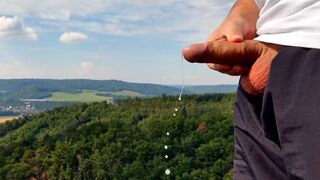 My jizz flow compilation on public places