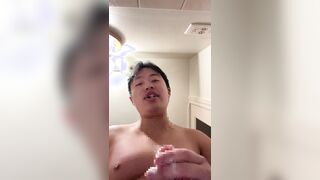Chinese Man Gobbles His Own Spunk