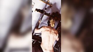 Solo Masculine Bod Opening up and Pipe Taunting on Personal Gym TRAILER