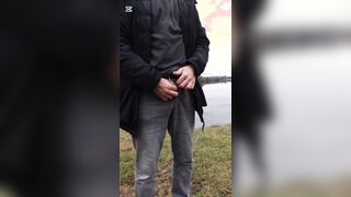 Masculine urinate Public Lake boy peeing