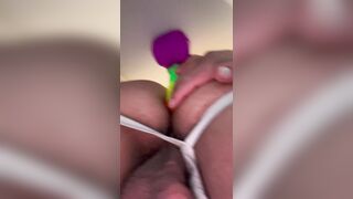 Enjoy spreading my fuck-hole after draping with the friends