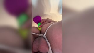 Enjoy spreading my fuck-hole after draping with the friends