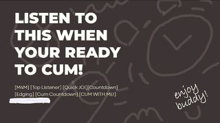 Rapid Jerk Off Instructions audio: JISM WITH ME!