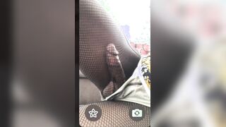 Ebony Yankee man demonstrating his GIGANTIC Man-meat..