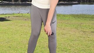 Gigantic monster spunk-pump in grey sweatpants cumhot