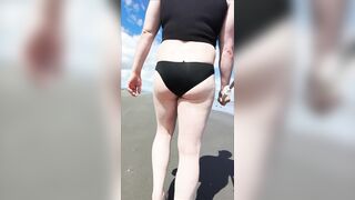 Lush sissy at the beach