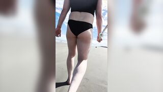 Lush sissy at the beach