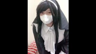 Femboy Nun Drains and jizz