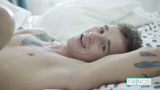 Inked Dark-haired Noah A Deeply Crams His Arse With A Fuck stick!