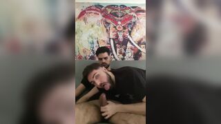 throating sausage and smooching