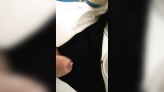 Spunking on my ex GIRLFRIENDS satin underpants