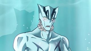 Zed and Leonardo pulverizing underwater parody toon