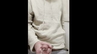 lovely bashful lad wanking on a lazy day ;three