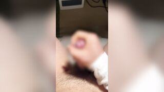 Uber-cute boy wanking up close in 4K