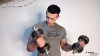 Slobbering on a faggot who was witnessing how he exercised my muscles