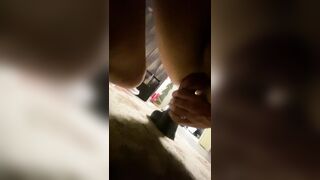 Very first ever horsecock fuck stick try