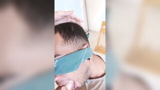 I deepthroat him off with a plenty of of slaver while everyone is in the bedroom