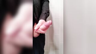 Public Getting off - Pipe was to stiff to go into work, so I came in the parking garage.