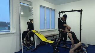 The coach got excited atop its ward and screwed him right inside the gym -164