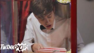 Twink Pop - Joey Mills Receive Its Large Cock Sucks Beside Devy During Making Pop Corn Benefiting The Customer